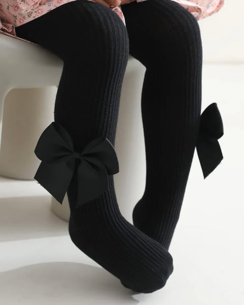 Image of Black bow stockings 