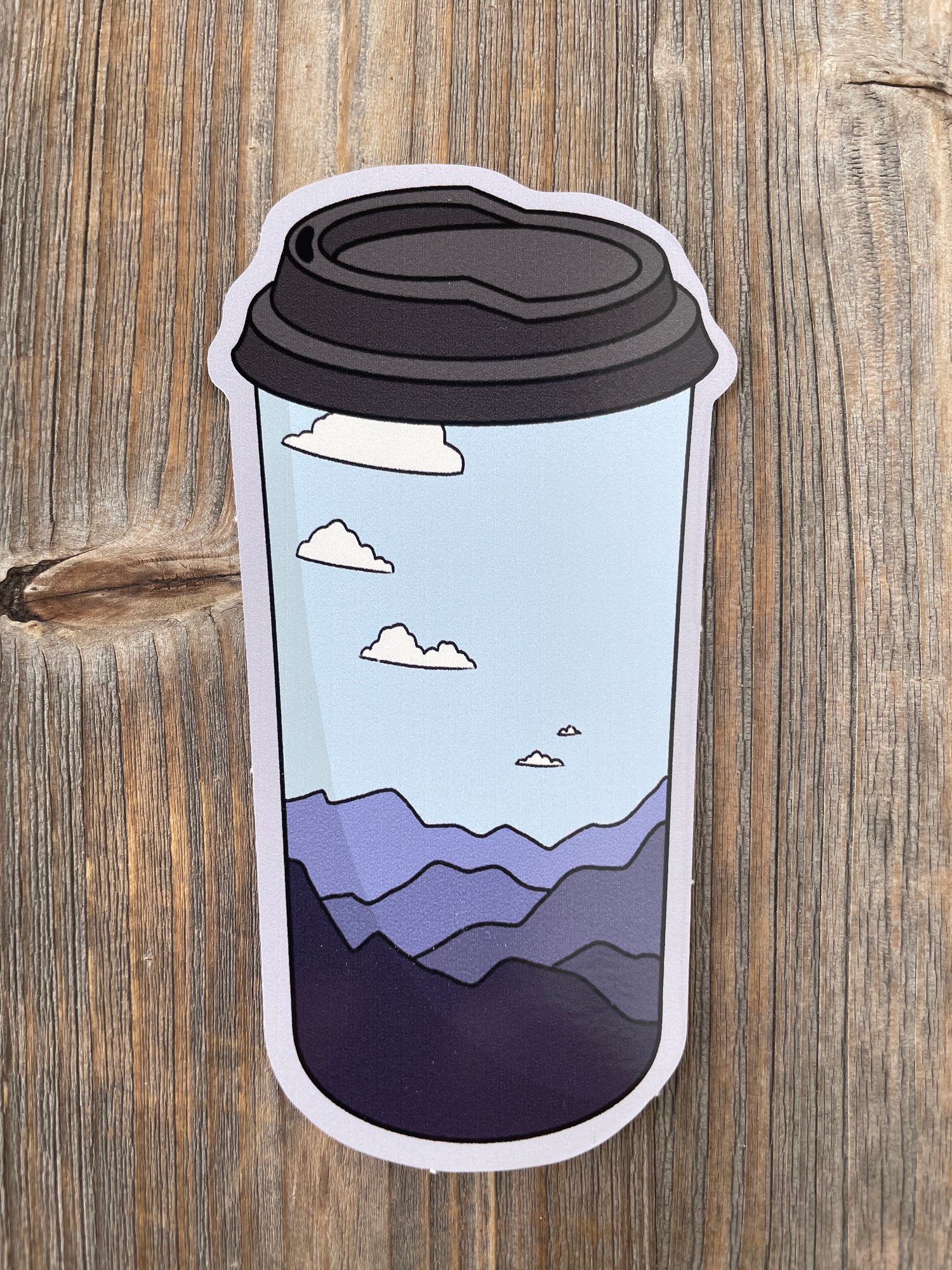 Mountain Coffee Sticker