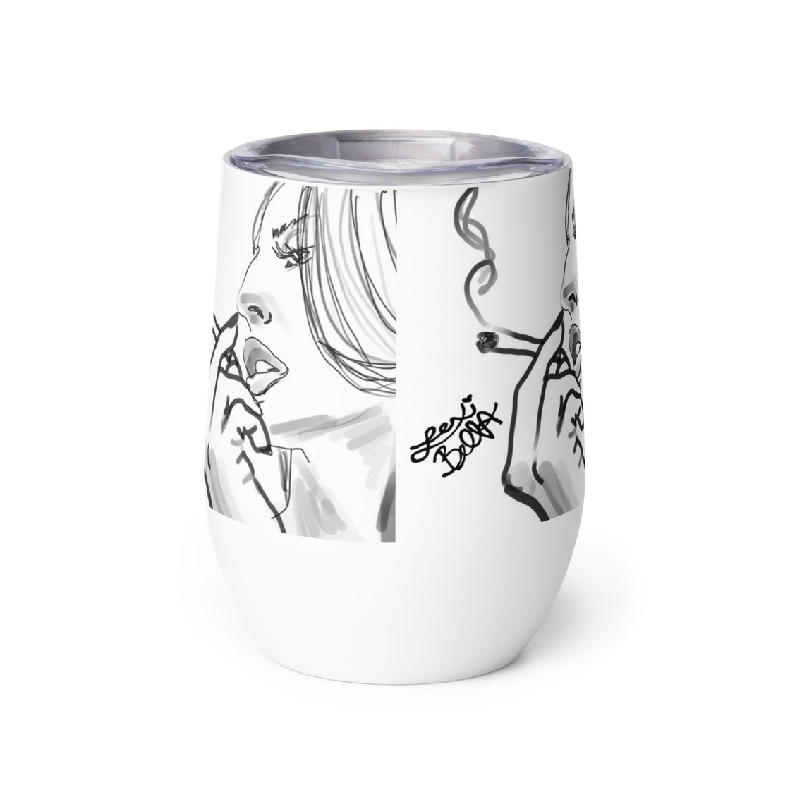 Image of Smoking Woman Wine tumbler