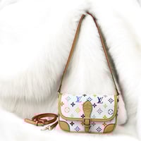LV WHITE SHOULDER BAG