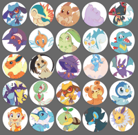 Image 1 of pokèmon buttons -set1-