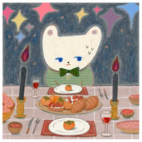 Image 1 of pov: you’re on an awkward hinge date  ᵕ᷄ ≀ ̠˘᷅ (print)
