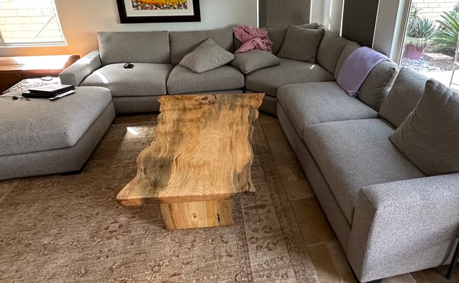 Monterey Pine Live Edge Single Slab Coffee Table