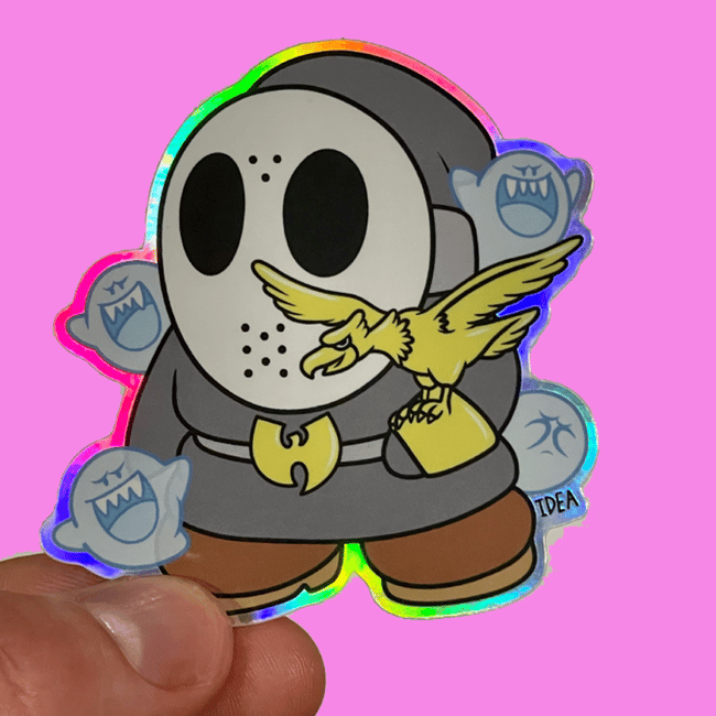 Shy Face Killah Holo Trim Sticker