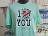 “I ❤️ You” short sleeve Tshirt - Mint Green