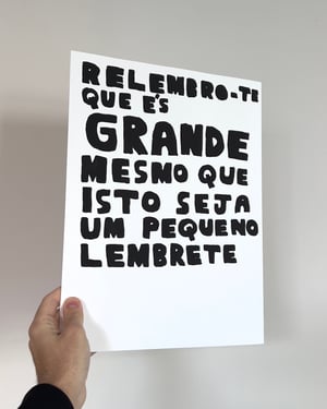 Image of RELEMBRO-TE QUE ÉS GRANDE