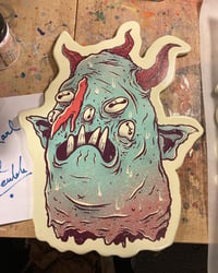 Image 1 of Just A Demon Guy Print On Wood