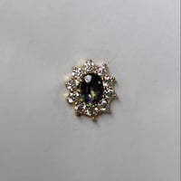 Victorian Oval Cabochon Cluster - Mystic Topaz - CZ