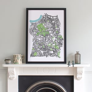Image of SE London Parks – Greenwich-Blackheath-Hither Green-Lee-Kidbrooke Type Map