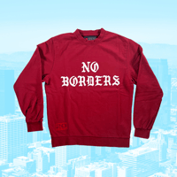 Image 1 of No Borders Crewneck Sweatshirt - Design 2