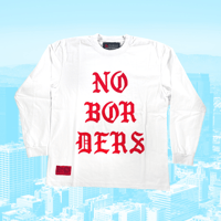 Image 1 of No Borders Long Sleeve T-Shirt - Design 1