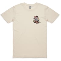Image 1 of Natural Beth Lucas Boots Logo Tee