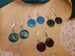 Image of Enameled Penny Earrings with Pyrite Accents 3XK