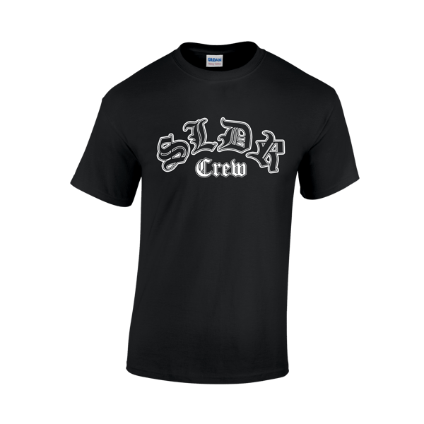 Image of SLDR CREW T-SHIRT IN BLACK WITH WHITE LOGO