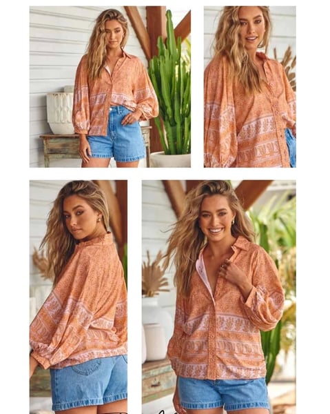 Image of Peachy Print Moni Blouse. By JAASE.