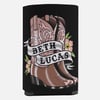 Black Beth Lucas Boots Logo Stubby Cooler