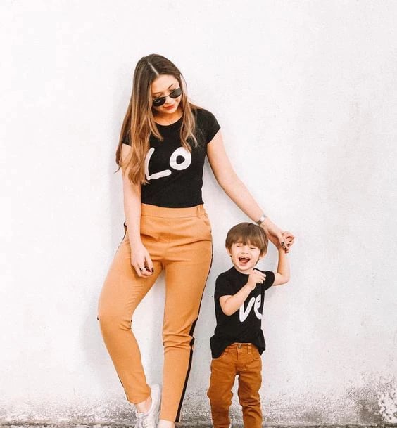 Image of Matching Mom and Child Shirts Mother and Daughter 