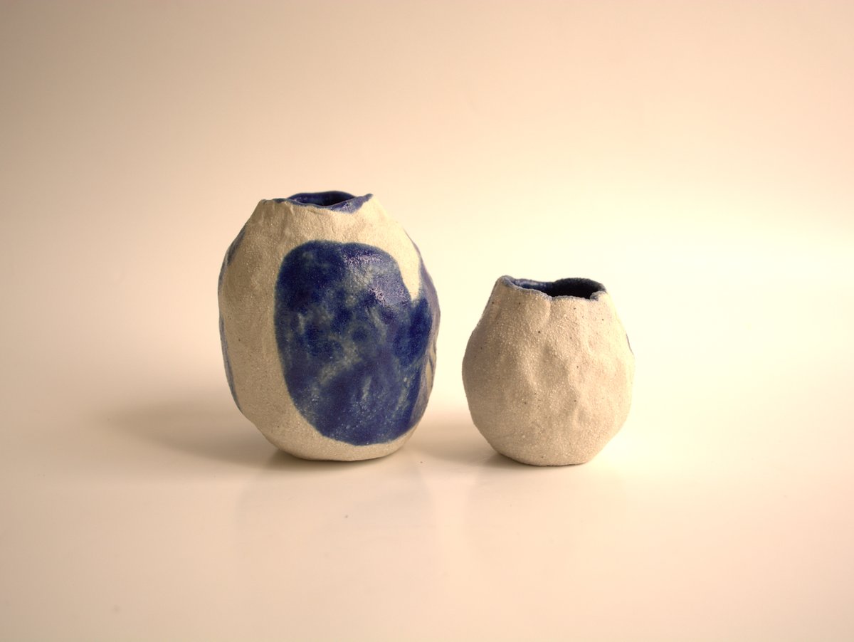 Image of Blue Bud Vase Set 