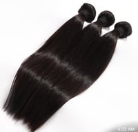 Image 1 of 100% Human Hair  straight 12A  Virgin Brazilian (Blue Band Hair)