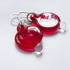 Coin Earrings - Red