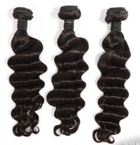 Image 1 of 100% Human Hair  Loose Wave 12A Virgin  Brazilian  (Blue Band Hair)