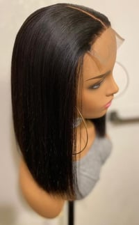 Image 2 of Blow Out Sale 12A Virgin Brazilian 100% Human Hair 4x4 HD Bob Style wig!!!