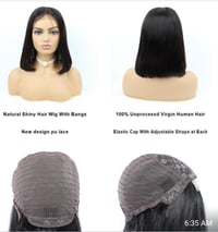 Image 5 of Blow Out Sale 12A Virgin Brazilian 100% Human Hair 4x4 HD Bob Style wig!!!