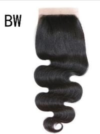 Image 1 of 100% Human Hair Virgin Brazilian 4x4 HD Closure/ 5x5/ and 13x4 Frontal  Body Wave