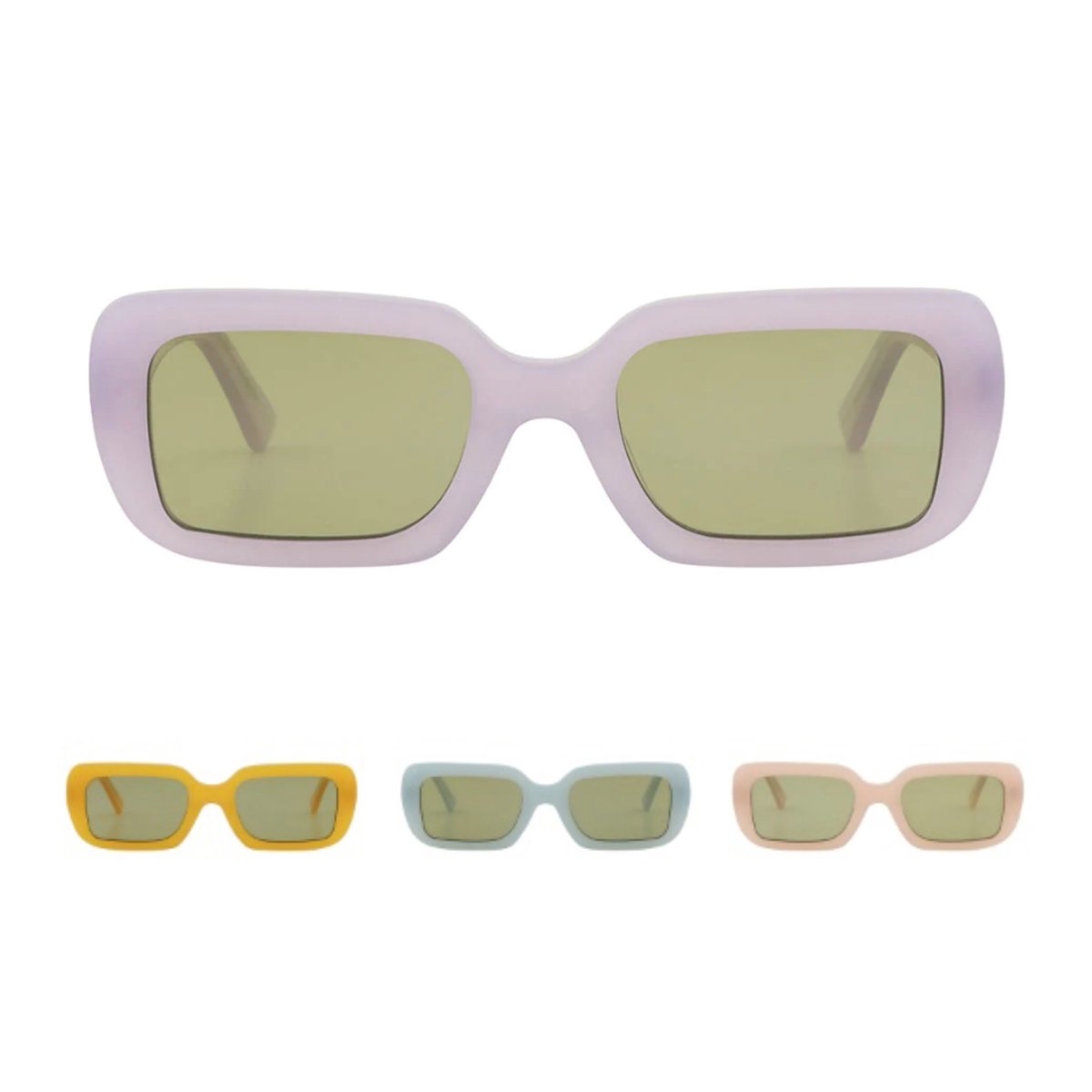 Image of Pastel Rectangle Sunglasses