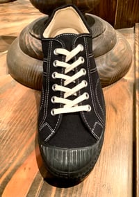 Image 2 of VEGANCRAFT lo top black canvas sneaker made in Slovakia 