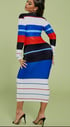 American Striped Bodycon Dress Image 2