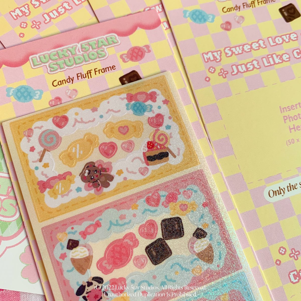 Candy Fluff Frame Sticker Sheet | Lucky 5tar Studios