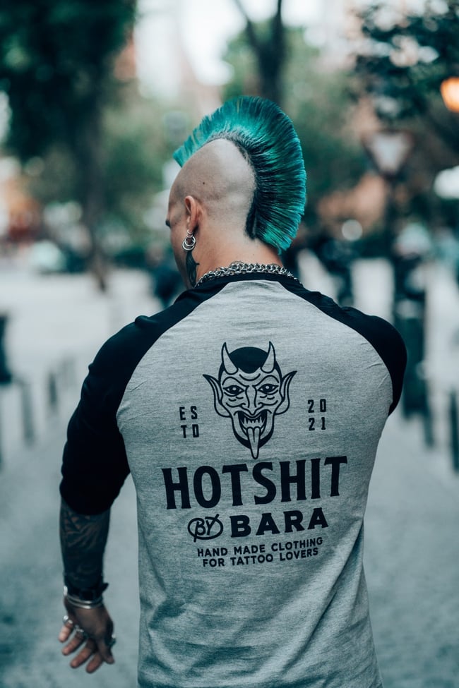 LONG SLEEVE TEE HOT SHIT BLACK/GRAY