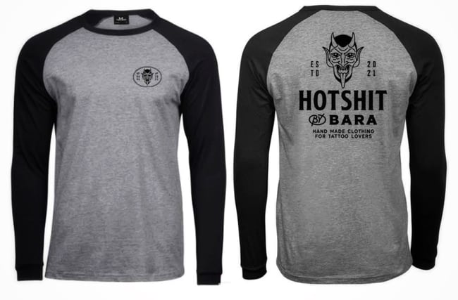 LONG SLEEVE TEE HOT SHIT BLACK/GRAY