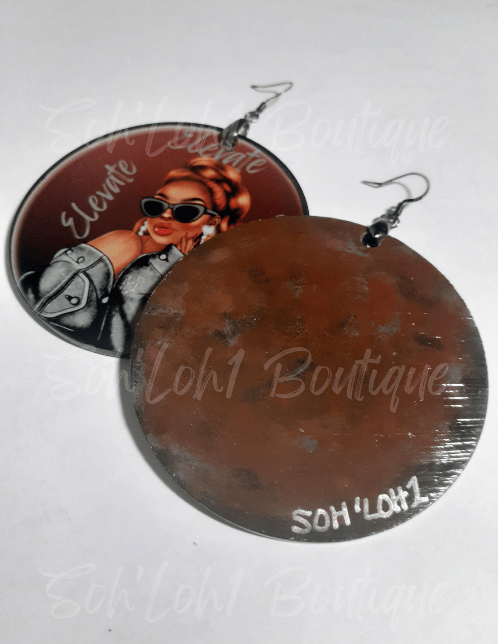 Image of Elevate Custom Handmade African Acrylic earrings