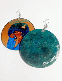 Image 4 of Sistah Queen, Black Art, Acrylic, Sublimation, Afrocentric earrings