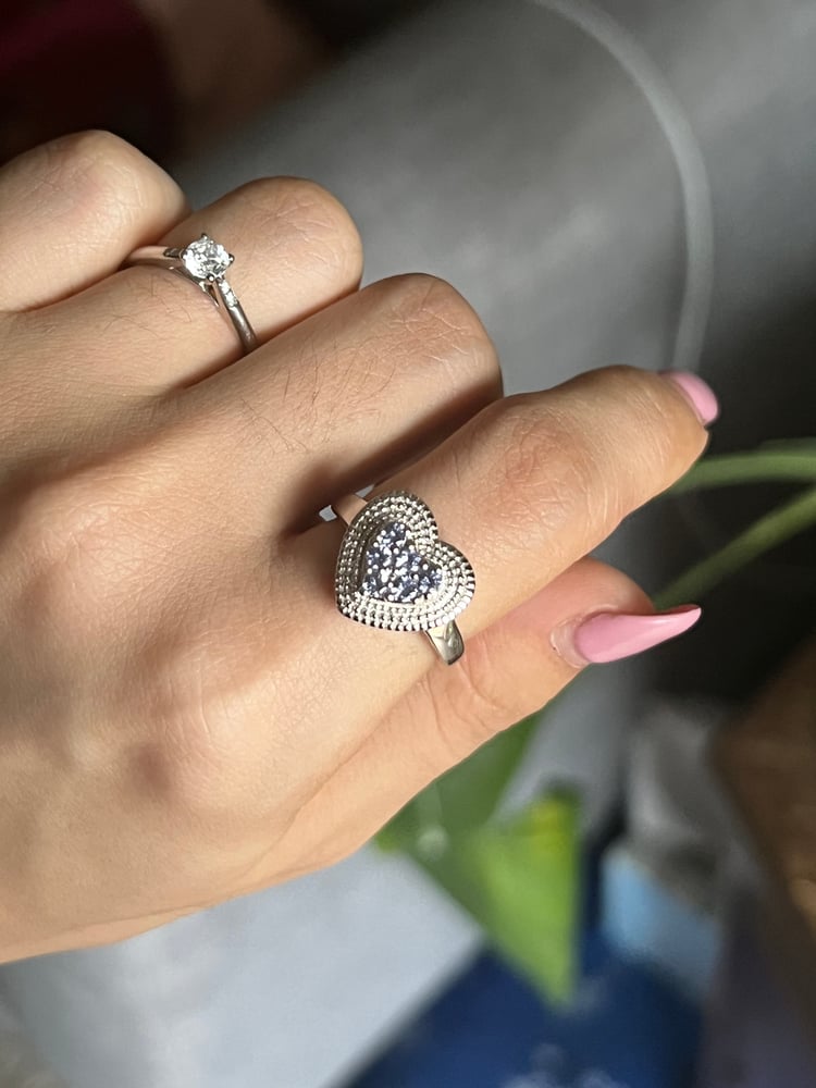 Image of Sterling silver tanzanite ring