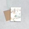 Greeting card set - snowy rooftops