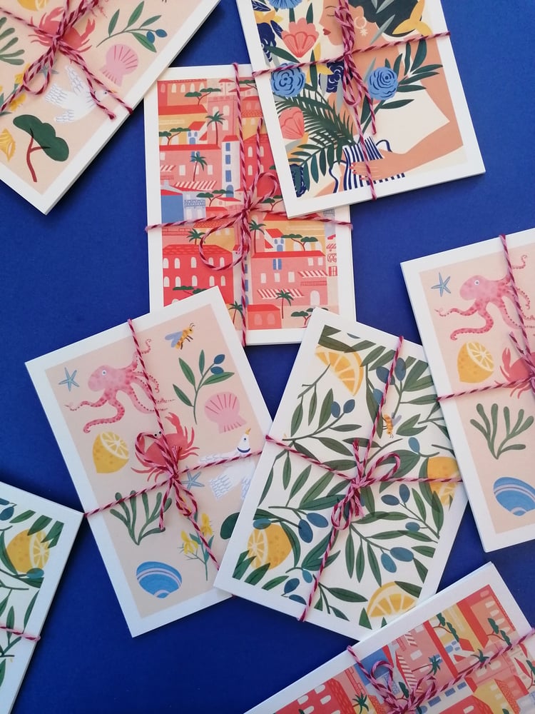 Image of Set of 4 postcards
