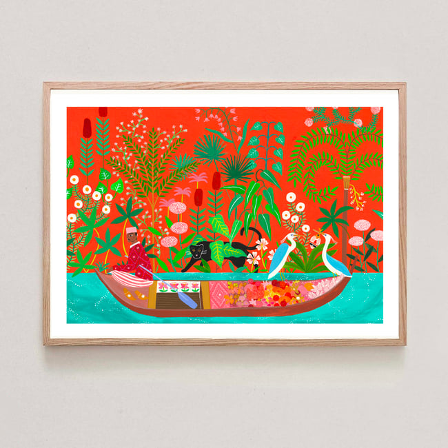AFFICHE L'HOMME ET LES FLEURS