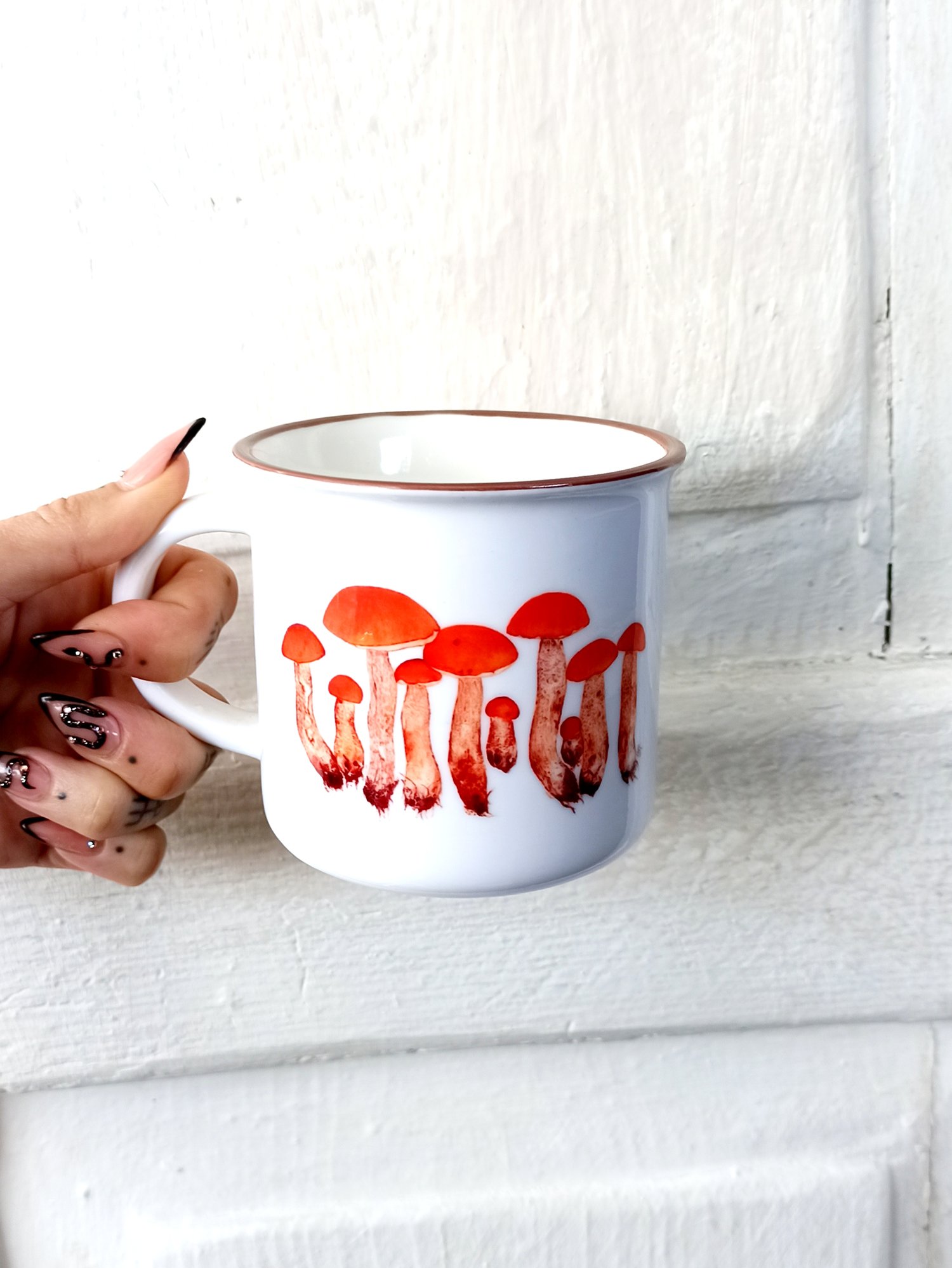 Image of Ceramic Vintage Style Mushroom Mug