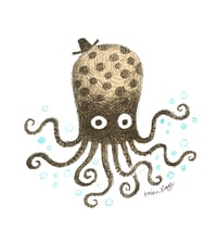 Image 1 of Octopus with a hat, archival print