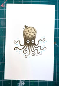 Image 2 of Octopus with a hat, archival print