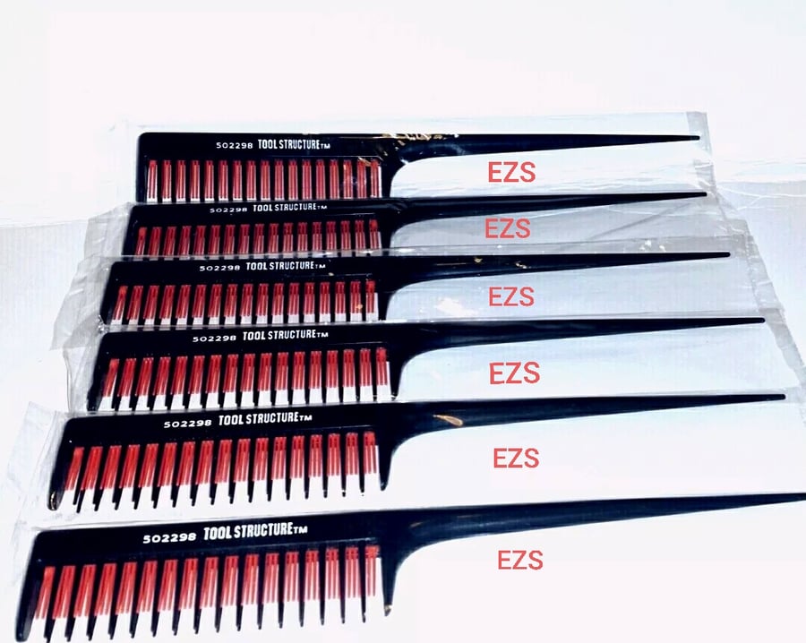 Image of 1 Tool Structure Black Rat Tail Comb 