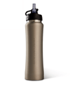26oz Stainless Sport Bottle with Straw Silver