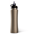  26oz Stainless Sport Bottle with Straw Silver