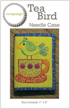 Image of "NEW" Tea Bird Needle Case by Sue Spargo