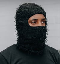 Black Knitted Balaclava | Distressed Balaclava Ski Mask |