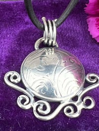 Image 3 of The Portal ~ Sterling Silver Pendant with Leather Necklace