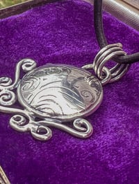Image 4 of The Portal ~ Sterling Silver Pendant with Leather Necklace